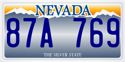 NV license plate 87A769