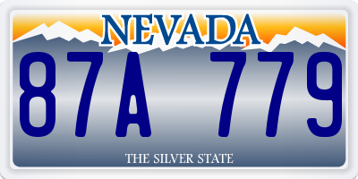 NV license plate 87A779