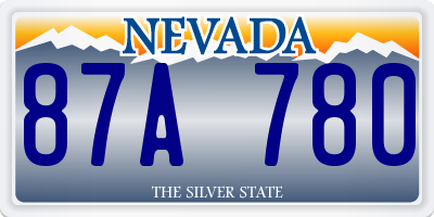 NV license plate 87A780