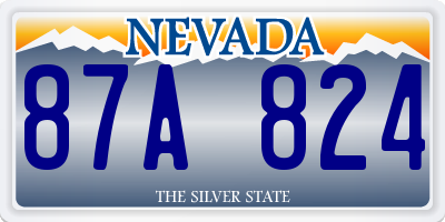 NV license plate 87A824