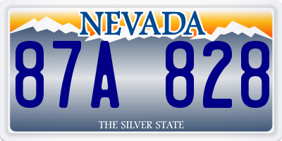 NV license plate 87A828