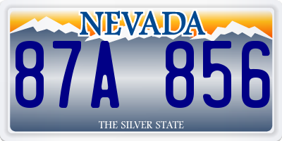 NV license plate 87A856