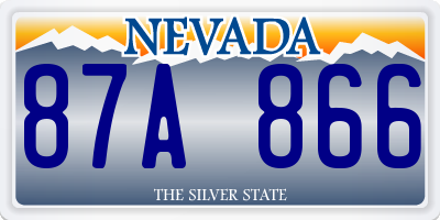 NV license plate 87A866