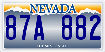 NV license plate 87A882