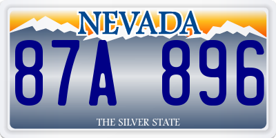 NV license plate 87A896