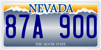 NV license plate 87A900