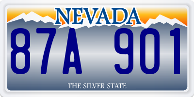 NV license plate 87A901