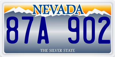 NV license plate 87A902