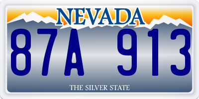 NV license plate 87A913