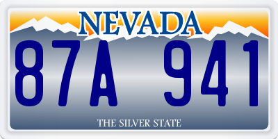 NV license plate 87A941