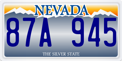 NV license plate 87A945