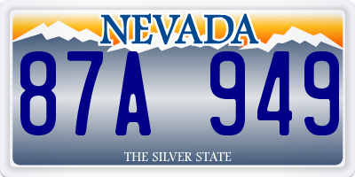 NV license plate 87A949