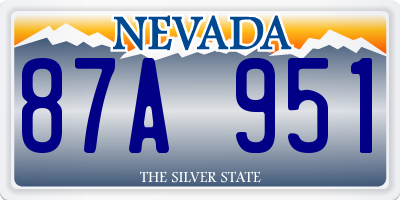 NV license plate 87A951