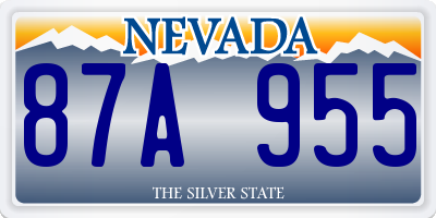 NV license plate 87A955