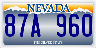 NV license plate 87A960