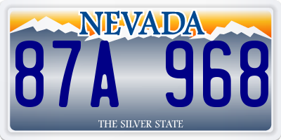 NV license plate 87A968