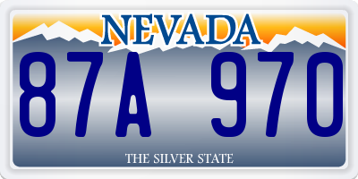 NV license plate 87A970