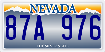 NV license plate 87A976