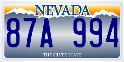 NV license plate 87A994