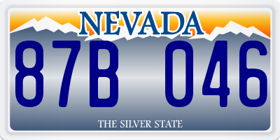 NV license plate 87B046