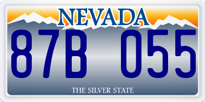 NV license plate 87B055