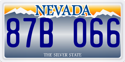 NV license plate 87B066