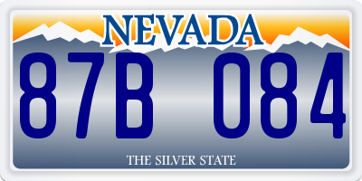 NV license plate 87B084