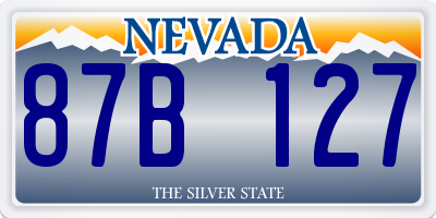 NV license plate 87B127