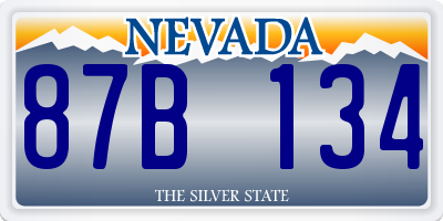 NV license plate 87B134