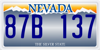 NV license plate 87B137