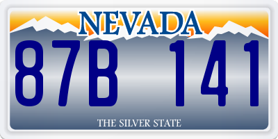 NV license plate 87B141