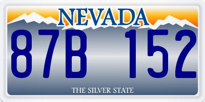 NV license plate 87B152