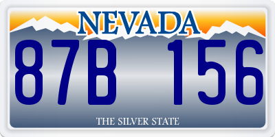 NV license plate 87B156
