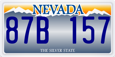 NV license plate 87B157