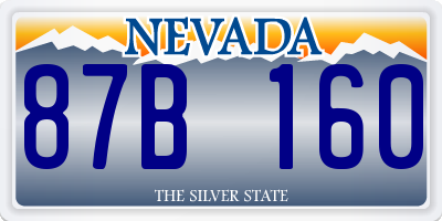 NV license plate 87B160