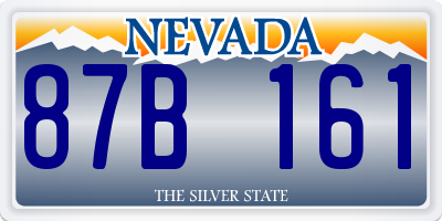 NV license plate 87B161