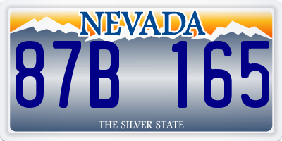 NV license plate 87B165