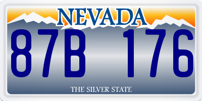 NV license plate 87B176