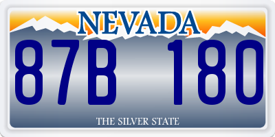 NV license plate 87B180