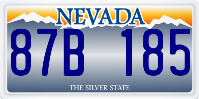 NV license plate 87B185