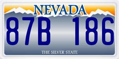 NV license plate 87B186