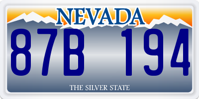 NV license plate 87B194