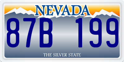 NV license plate 87B199