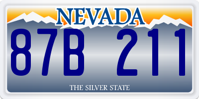 NV license plate 87B211