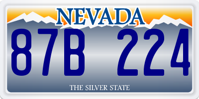 NV license plate 87B224