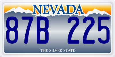 NV license plate 87B225
