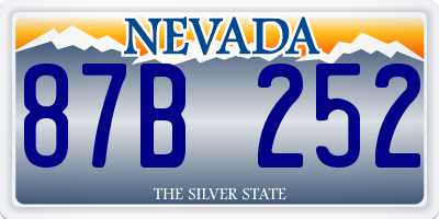 NV license plate 87B252