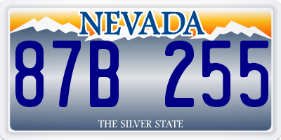 NV license plate 87B255