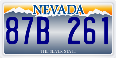 NV license plate 87B261