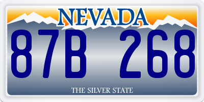 NV license plate 87B268